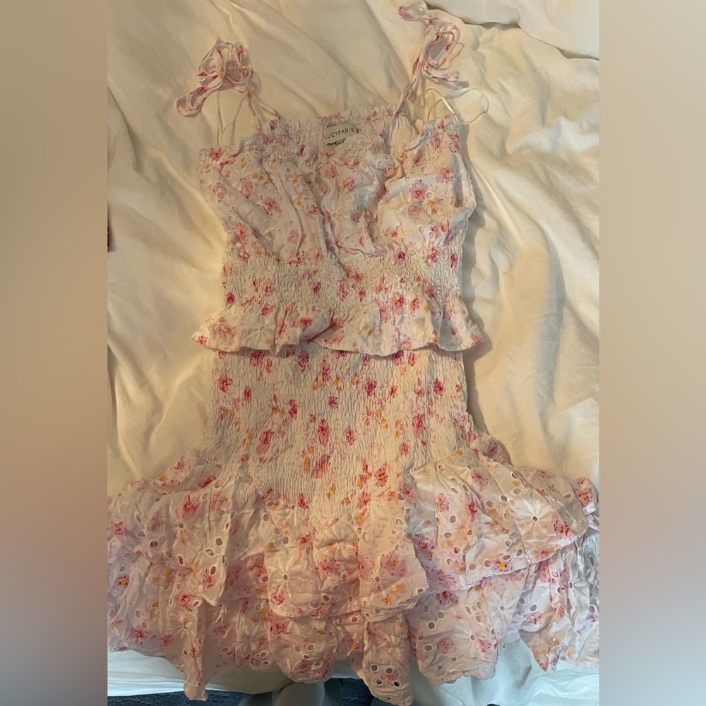 Lucy paris floral matching skirt and shirt set